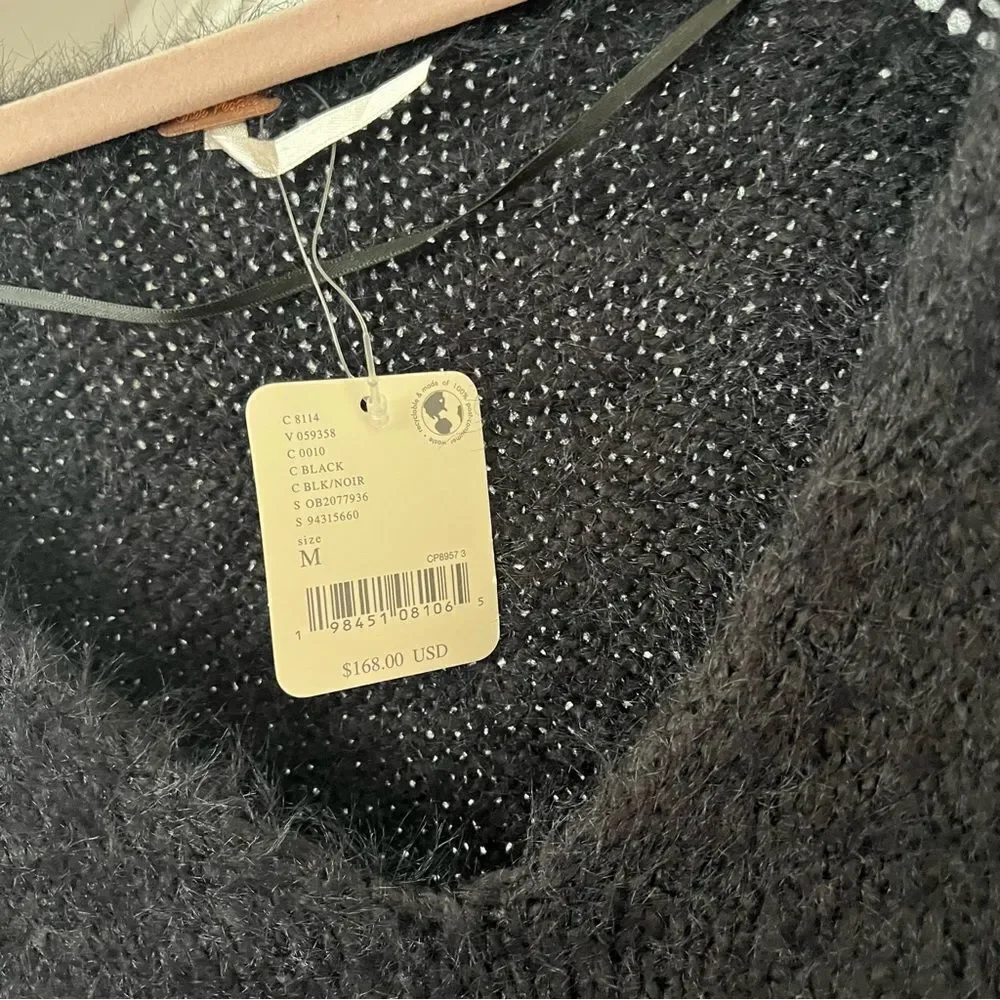 Free People NWT BLACK Sparrow Pullover Medium Oversized - Picture 7 of 11
